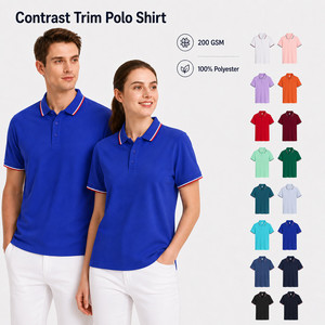 Polo de Seda de Hielo 100% Poliéster de Secado Rápido 195GSM, Polo de Golf de Alto Rendimiento, Transpirable, de Manga Corta, para Hombre y Mujer, Polo Deportivo - Product Image 1