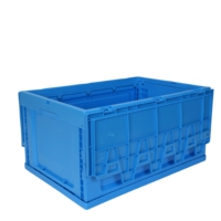 Caisse de transport pliable en plastique, empilable, multi-usages, en vente pour la maison et le bureau