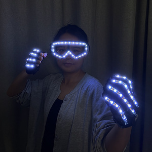 Gants et lunettes lumineux à LED pour spectacle sur scène, accessoires lumineux unisexes - Product Image 3