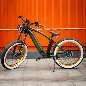 الباب إلى الباب تسليم سريع رخيصة الصين 26 بوصة الإطارات الدهون كبيرة عجلة دراجة مدينة كهربائية دراجة الرجعية Ebike خمر للبيع