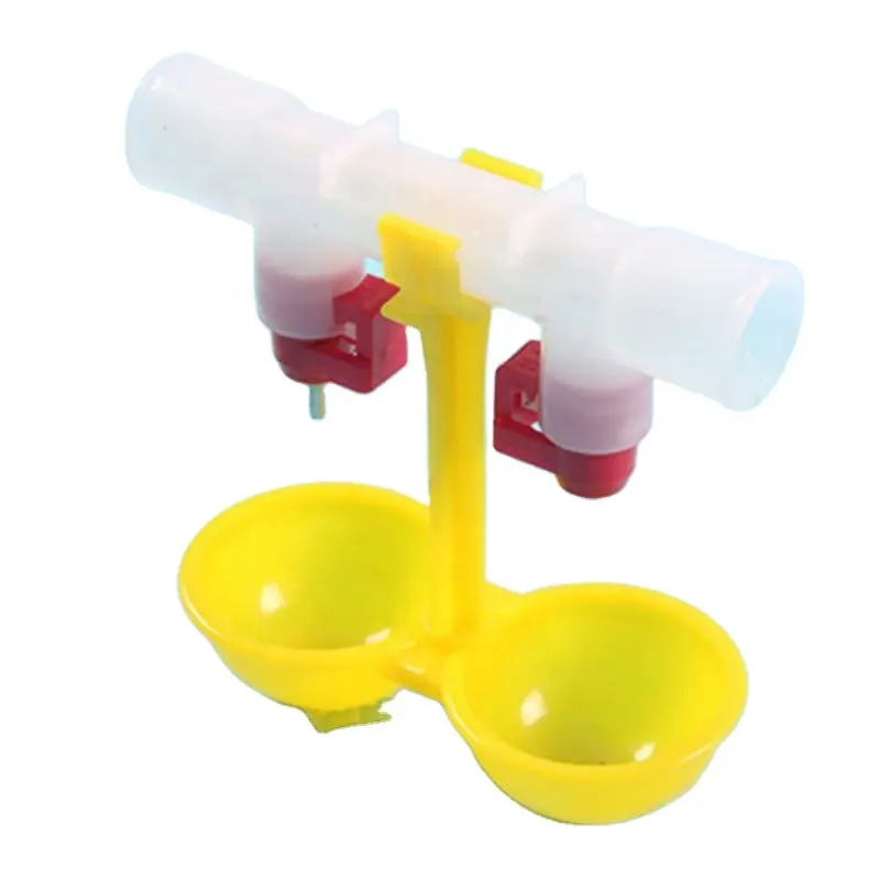 Double Outlet Automatic Chicken Hanging Cups Nipple Drinker Poultry Water Ball Value Poultry Chicken Feeders
