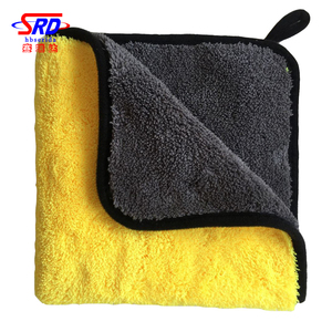 800 gsm 40x40 cm serviette à séchage rapide pour voitures grande serviette de nettoyage en microfibre double face serviette de lavage de voiture en microfibre - Product Image 2