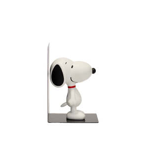Fermalibri in resina Peanuts Snoopy 12x10x18 cm con base in metallo, supporto decorativo per libri - Product Image 1