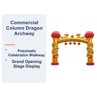 Arche gonflable en forme de dragon pour cérémonies commerciales, passerelle de célébration et structure de portique pour cérémonies de grand ouverture et présentations scéniques