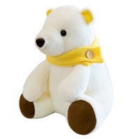 Peluche d'ours polaire de haute qualité personnalisée en coton PP avec écharpe pour enfants