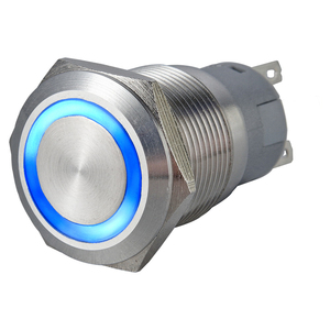 Interruptor de botón pulsador Jess TUV IP67 impermeable de 12V con anillo LED blanco iluminado, de acero inoxidable, 1NO1NC, 3A, terminal de pin, 50000 - Product Image 4
