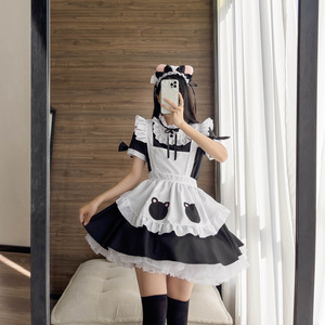 Bear Maid Outfit Cosplay Costume Black White Lolita Dress Anime Role Play Performance Costume For Women Spring 2023 - Product Image 2