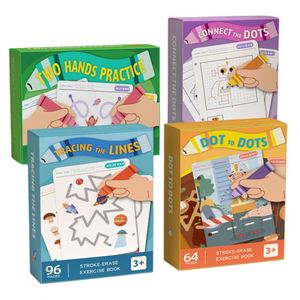 X515 Tarjetas Educativas de Escritura para Niños, Juegos de Trazado, Libro de Entrenamiento para el Control del Lápiz, Juguetes de Aprendizaje Cognitivo para Niños y Niñas - Product Image 2