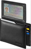 Dompet kulit pria, kualitas tinggi pemblokir RFID kulit gandum penuh