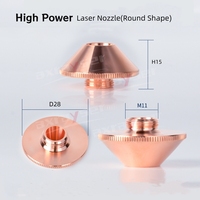 Axrayser New Booster Fiber Laser Cutting Nozzle Penta Single Layer D28 M11 H15 Mesin Pemotong Logam Berdaya Tinggi 6.0 7.0 9.0
