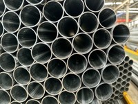 Tuyau en acier au carbone rond soudé ERW galvanisé, norme ASTM, pour clôture de serre et utilisation en construction