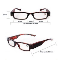 Lunettes de lecture LED simples en gros, lunettes presbyopes éclairées par LED, grossissement 180 %, éclairage, lunettes adaptées aux seniors