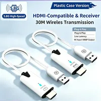 Émetteur-récepteur vidéo et audio sans fil 30MPVC 1080P en ABS, adaptateur AV pour PC, ordinateur portable, TV, fabrication privée