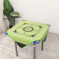 Tapis de Mahjong de Luxe Épais et Imperméable avec Poches, Antidérapant, Carré, pour Divertissement à Domicile et Utilisation au Poker