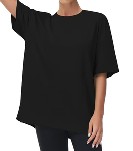 Euro-Chic Oil Painting Print <b>Canvas</b> <b>Plain</b> Dyed Drawstring Regular Fit Short Sleeve T-Shirt-Women's Sexy Versatile Indie Top - Product Image 1