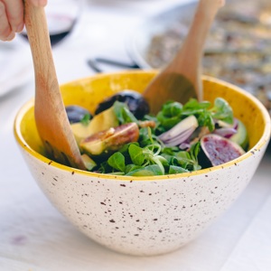 <span class=keywords><strong>Handmade</strong></span> Tây Ban Nha Tierra Cocida Thương Hiệu Thân Thiện Với Môi Chì Miễn Phí Địa Trung Hải Đất Sét Salad Bát Tự Nhiên Men Gốm Nhà Bếp Đồ Ăn - Product Image 1