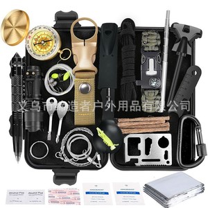 Kit de survie transfrontalier 20 pièces, ensemble d'outils d'urgence multifonctionnels pour le camping, équipement de premiers secours compact pour l'extérieur - Product Image 1