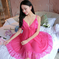 Chemise de nuit Sexy en dentelle transparente, vente en gros des fabricants, Sexy, Lingerie pour femmes, couleurs unies,