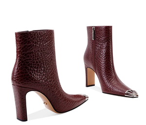Bottes Martin à <span class=keywords><strong>talon</strong></span> épais confortables et polyvalentes en cuir véritable noir à bout pointu et doublure en fourrure, nouvelle collection hiver, personnalisables par le fabricant - Product Image 1