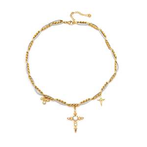 สร้อยคอแฟชั่นผู้หญิงแบบโซ่หนา รุ่น Chain-E450-N300-0056G - Product Image 1