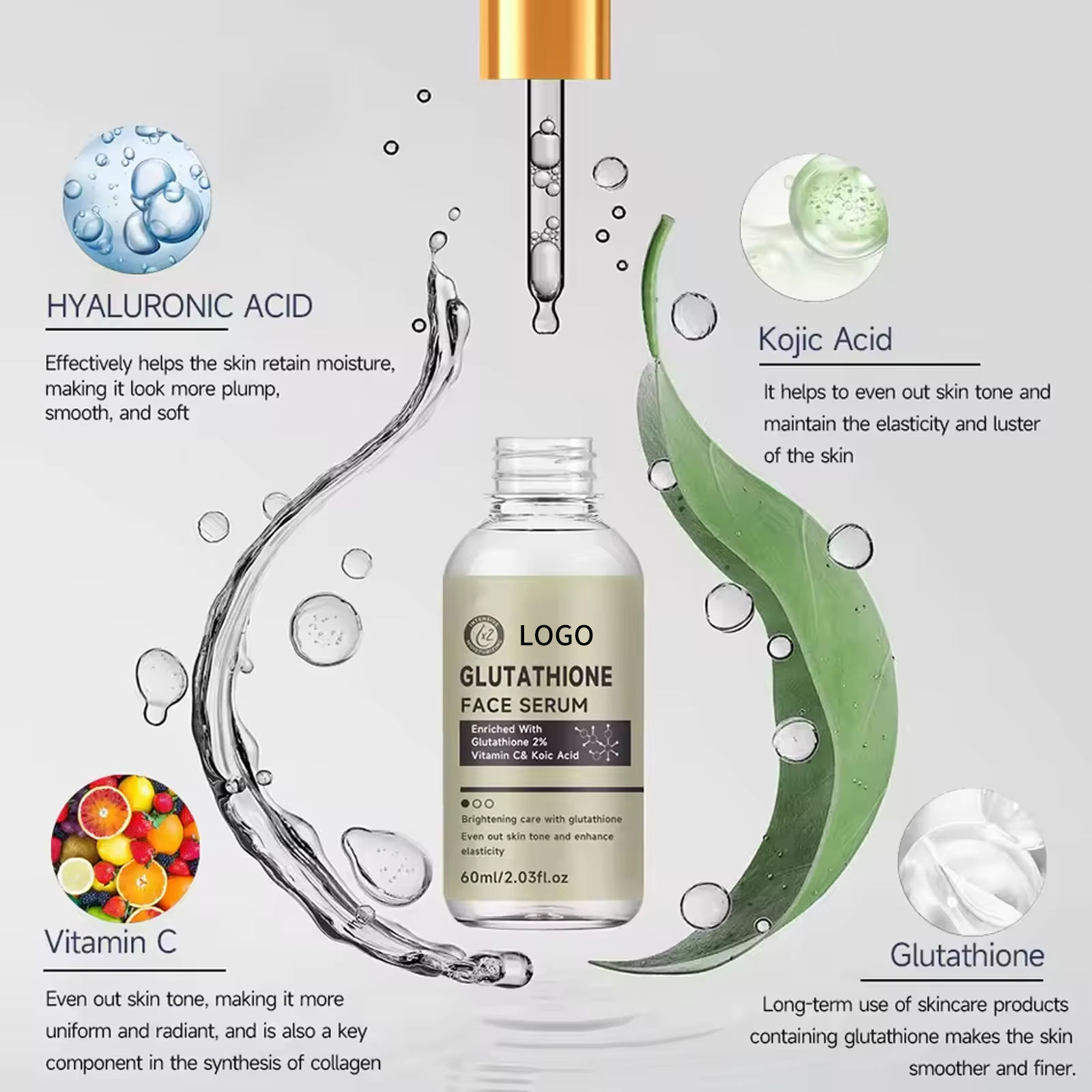 glutathione factory Factory Supply Glutathione Brightening Serum, Moisturizing Facial Serum for Dark Spots & Glowing Skin, Private Label OEM/ODM| Alibaba.com