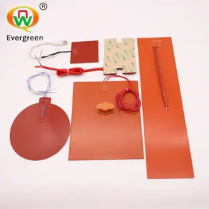 Flexible Silicone Rubber DC Electric Heater Mat Silicone Rubber Plate Heater Element Pad Printer