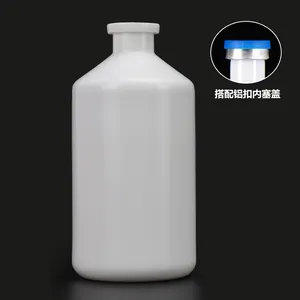 100ml 250ml 500ml PP PE Custom Pharmaceutical Medical Injection Branco Transparente Vazio Plástico garrafa de vacina