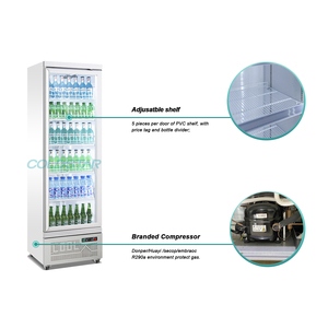 <span class=keywords><strong>Réfrigérateur</strong></span> vertical pour boissons 400L <span class=keywords><strong>Réfrigérateur</strong></span> rafraîchissant pour boissons énergisantes avec <span class=keywords><strong>porte</strong></span> en verre - Product Image 3