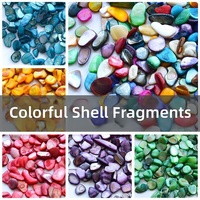 Éclats de coquillages naturels irréguliers et colorés pour les créations de mosaïque DIY et la décoration peinte à la main