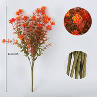 Künstliche Grünpflanzen, Künstliche Herbstblumen, Farbecht, Kunstpflanzen für Herbstdekorationen im Innen- und Außenbereich