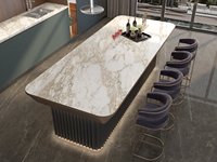 Baldosas Modernas para Piso de 3200*1600 mm, Panel de Piedra de Porcelana Imitación Mármol, Losas de Piedra Artificial Sinterizada, Mesa de Comedor de Piedra Sinterizada