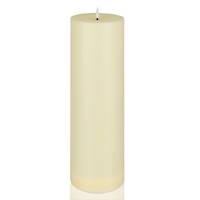 Lampu Lilin Tanpa Api Isi Ulang untuk Luar Ruangan Tahan Air IP44 Warna Putih Gading dengan Remote Control dan Baterai untuk Beranda, Taman, Teras.