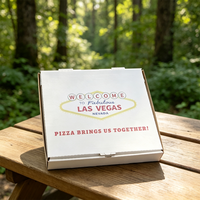 Boîtes à pizza à emporter personnalisées en kraft recyclé, grand format, résistantes à la graisse, fournisseur direct d'usine SP3426