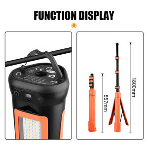 Lampe de camping rechargeable rétractable, lampe électrique rotative d'extérieur, lampe de travail étanche pour les urgences et la maintenance - Product Image 5