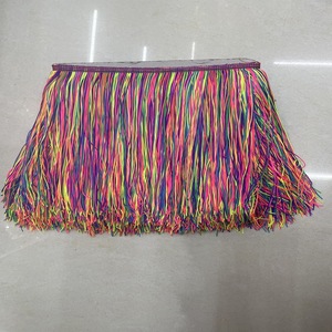 Viền Ren Tua Rua Dọc Dày <span class=keywords><strong>2</strong></span> Lớp Polyester 20Cm Rộng Cho Phụ Kiện Trang Phục Khiêu Vũ Latin Và Rèm - Product Image 5