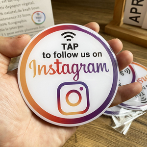 Carte NFC étanche de 10 cm, panneau NFC en époxy, autocollant NFC 13,56 MHz pour menu Instagram - Product Image 6