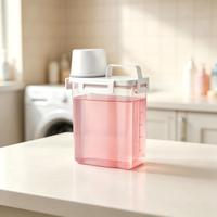 Distributeur de capsules de lessive en PP sans BPA de qualité alimentaire, écologique et durable, organisateur de buanderie avec tasse doseuse pour la maison