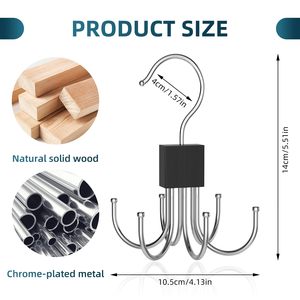 Nuevo Gancho Metálico Giratorio Multifuncional de 6 Garras para Colgar Bolsos, Cinturones y Sujetadores - Product Image 4