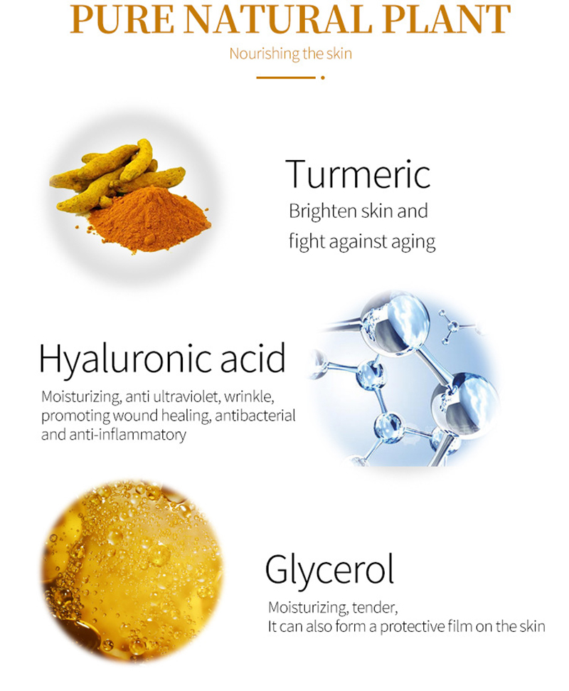 Custom Private Label Organic Korean Face Care Product Anti Aging Remove Acne Turmeric Skin Care Set