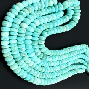 Cuentas Sueltas de Larimar Azul Dominicano de Alta Calidad de 6-9 mm, Cuentas Redondas Lisas de 8 Pulgadas para la Fabricación de Joyas, Suministro de la India - Product Image 1
