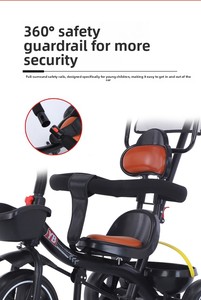 Triciclo para Niños, <span class=keywords><strong>Bicicleta</strong></span> para Bebés de 1 a 3 Años, Marco de Metal, Triciclo de Acero de 3 Ruedas para Bebés de <span class=keywords><strong>18</strong></span> <span class=keywords><strong>Meses</strong></span> - Product Image 2