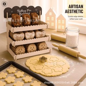 ชั้นวางขนมหวานไม้ 4 ชั้น ถอดประกอบได้ สำหรับโชว์เบเกอรี่ - Product Image 3