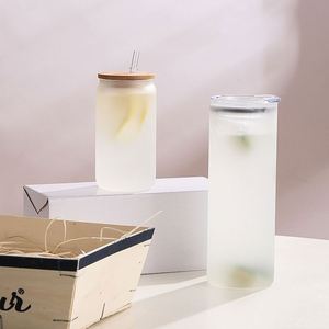Vasos de Vidrio para Sublimación de 16 oz y 12 oz, Tazas para Leche con Tapa y Pajita, Aptos para Contacto con Alimentos, Logotipo Personalizado, Colores Variados/Personalizados, Regalos Empresariales - Product Image 4