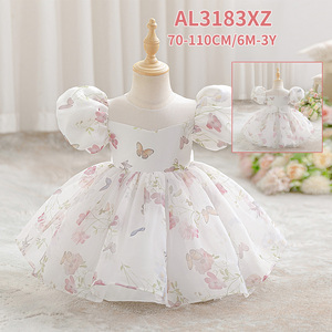 <span class=keywords><strong>Vestito</strong></span> Floreale Soffice per Bambina, Abito Estivo per 6 Mesi-3 Anni, Outfit Quotidiano e per Compleanno, <span class=keywords><strong>Vestito</strong></span> da Festa per Bambini, Abiti per Bambine Piccole - Product Image 1