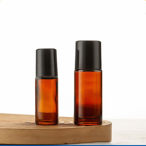 Lớn 30ml 50ml hổ phách rõ ràng kính cuộn chai với PP cap Travel Dispenser chai cho tinh dầu & nước hoa - Product Image 3