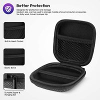 Estuche Cuadrado Mini para Auriculares OEM, Estuches de EVA para Auriculares, Cables USB, Memorias USB, Almacenamiento de Accesorios Práctico