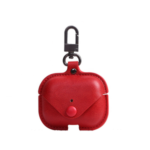 Mosquetón Funda de cuero PU para <span class=keywords><strong>Airpods1</strong></span>/<span class=keywords><strong>2</strong></span> Airpods Pro <span class=keywords><strong>2</strong></span>ª generación Soporte Funda de carga inalámbrica - Product Image 1