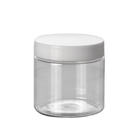 Bocaux en plastique PET à large ouverture avec couvercles en aluminium, transparents, pour cosmétiques et poudres en vrac, avec bouchons à vis – Vente en gros