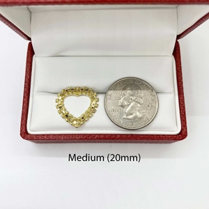 أقراط مرصعة بالذهب مطلية بقلب 14 قيراط أقراط مرصعة بالخلف للنساء مجوهرات للفتيات - Product Image 6