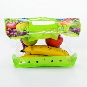 Fruits and Vegetables <b>Packaging</b> <b>Bags</b> Plastic Clear Eco Poly <b>Bags</b> With Vent Holes Custom Zipper <b>Bags</b> With Logo - Product Image 4